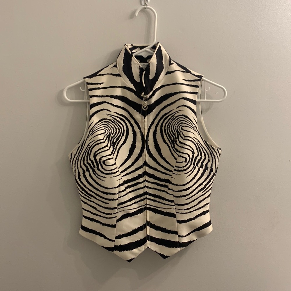 cute zebra print vest